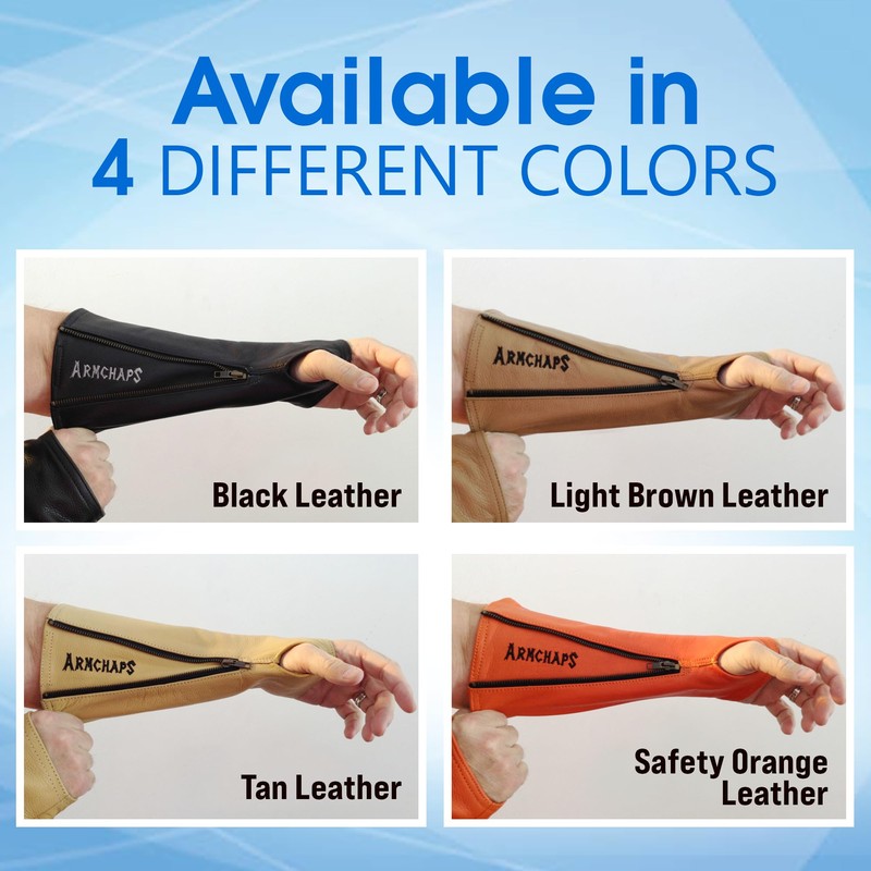 Arm Chaps Leather Protective Sleeves Arm Guard - Prevent Cuts,