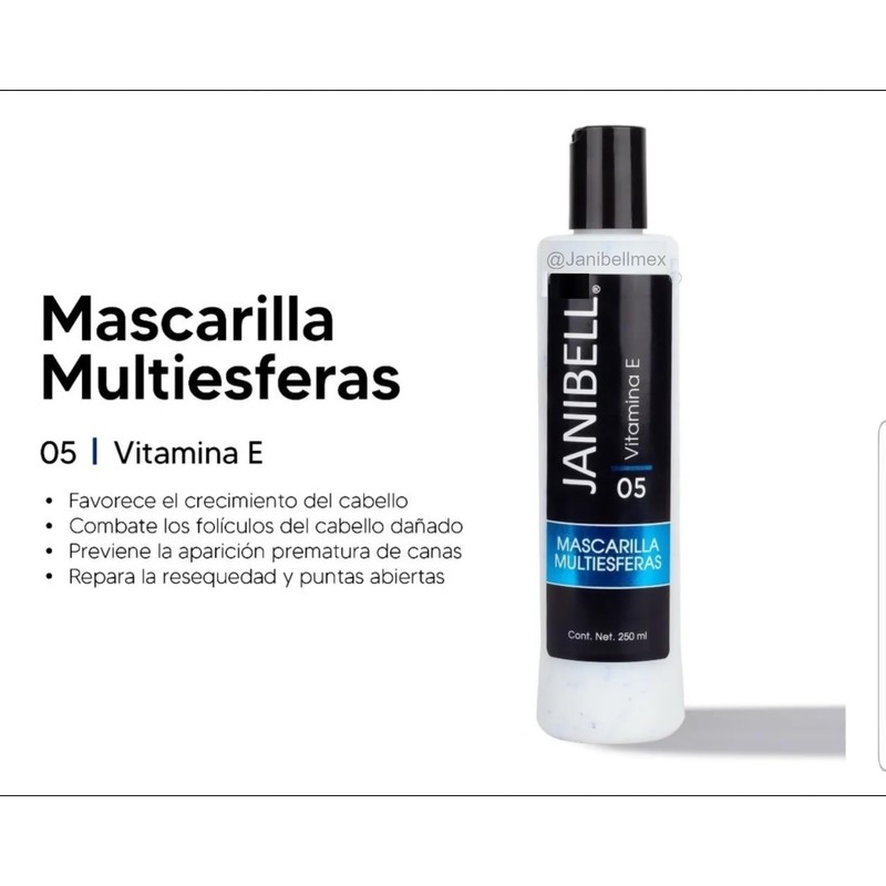 Janibell Mascarilla Multiesferas Viamina E Para Cabello Janibell 250ml