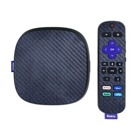 MightySkins Carbon Fiber Skin Compatible with Roku Ultra HDR 4K Streaming Media Player (2020) - Charcoal Lattice | Protective, Durable Textured Carbon Fiber Finish | Easy to Apply | Made in The USA