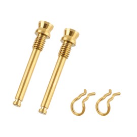 JMFahrrad Titanium Bike Disc Brake Caliper Bolts with Snap Rings, Mountain Bicycle Brake Pad Screws, 1 Pair (Gold)