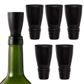 Alchemi Repour Wine Saver Stoppers - Easy to Use Vacuum Seal Wine Stoppers - Removes Oxygen from Wine - Set of 6