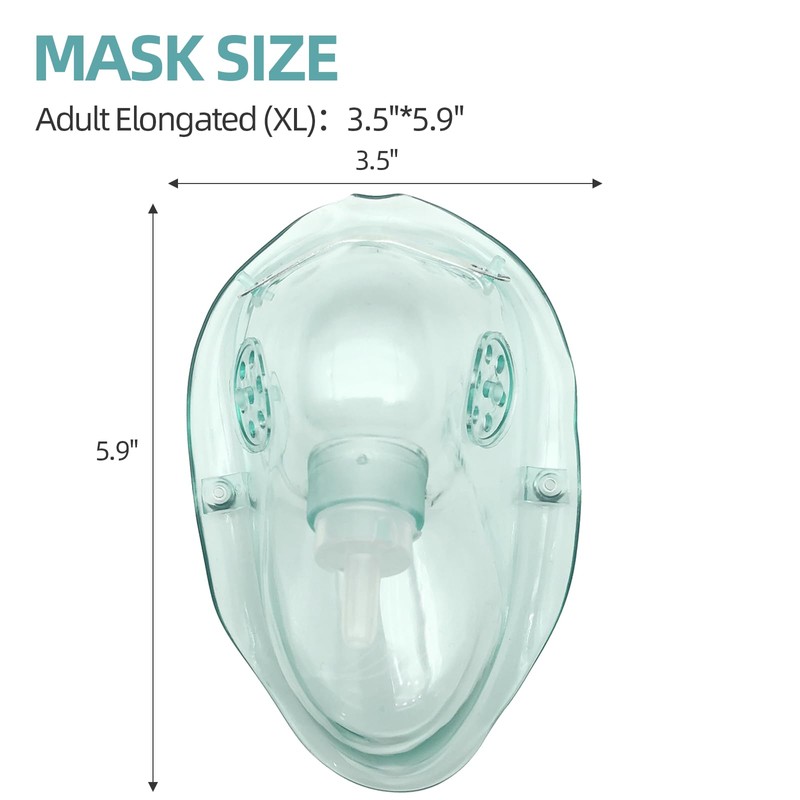DWCHECK 3 Pack Oxygen Mask for Face Adult with 7