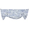Victoria Park Toile Tie-Up Valence Window Curtain, Blue
