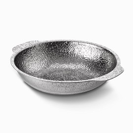WAGENSTEIGER Stainless Steel Serving Platter Bowl, Fruit Bowl, Buffet Party & Catering Pans, Candy Bowl, Ramen Cooking Bowl, 3-Ply Sukiyaki Pan with Aluminum Core (8.66" Diameter with Handles)