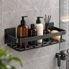 2pcs Aluminum Alloy Bathroom Shower Shelf – No-Drill Shampoo Rack