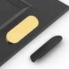 Peaha 5 Pack Matte Gold Finger Pulls for Cabinets Brushed