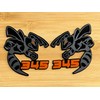 UsaStandard 345 Hornet Badges Emblem BEE (2) Orange Eye BADGES