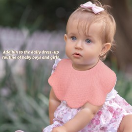 DOSMINE Baby Bibs Muslin Bibs Baby Drooling Bibs Cotton Baby Teething Drooling Bibs Baby Bibs for Unisex Boys Girls