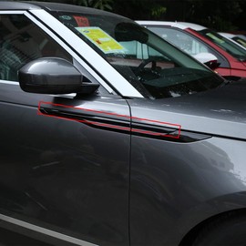 CHEYA 4pcs Piano Black Side Fender Cover Trim ABS Plastic for Land Rover Range Rover Velar 2017 2018 Car Accessories