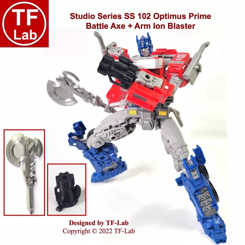 TF-Lab Battle Axe+ Black Blaster Upgrade Kit for Optimus Prime
