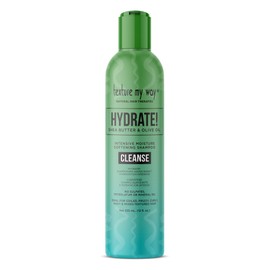 Texture My Way Natural Hair Therapies Hydrate! Hair Moisture Intensive Softening Shampoo, Ideal for Coiled, Frizzy, Curly Hair, 12 oz