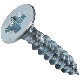 AERZETIX - C44806 - Set of 100 - Wood Screws - Diameter 4 x 20 mm - Galvanised Steel - Countersunk Head - Pozidriv Cross Recess - Silver Colour