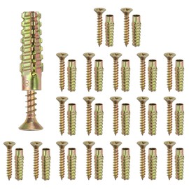 PATIKIL 20 Pcs Drywall Hollow Wall Anchors with Screws, 0.24 x 1.5'' Heavy Duty Steel Wall Anchors Kit, Dry Wall Anchors for Concrete Wall Plaster Wall, Multicolor