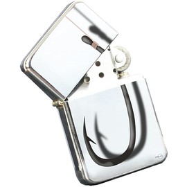 Elements of Space Fishing Hook - Silver Chrome Pocket Lighter