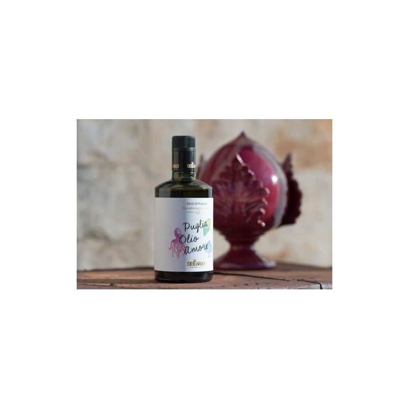 De Carlo. Puglia Olio Amore. Olio di Puglia. Extra Virgin