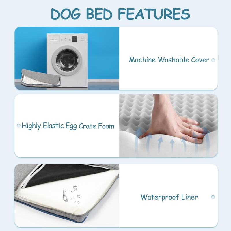 EMPSIGN Reversible Cool and Warm Dog Bed for Crate Pad,