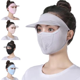VEVE & MIKI Sun Protection Face Cover, Repeatedly Washable, Sunshade, UV Protection, Chase Cover, UPF 50, 360° Face, 3D, Small Face, Cool Touch, Cooling Sensation, UV Protection, Anti-Breathing, Easy