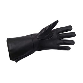 LEATHER LH HANDS Men's Medieval Renaissance Cosplay Unlined Gauntlet Genuine Leather Costume Gloves Black Medium