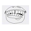 'Mouth Showing Teeth' Temporary Tattoo - Water Resistant, Skin-Safe, Non-Toxic