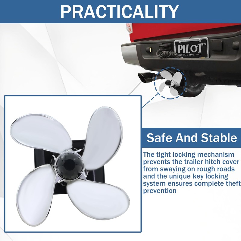 Spinning Propeller Trailer Tow Hitch Cover Plastic 77009 for 2