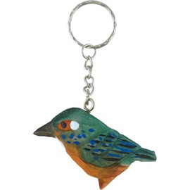 Elcomune Key Chain Wood Key Ring Kingfisher KC-16