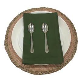 Penguin Home Set of 12 Reusable Cloth Napkins 45 x 45 cm (17"X17") 100% Cotton, Solid Dyed Twill Weave, Soft and Durable, Perfect for Hotels, Restaurants & Events - Mint Green,Machine Washable