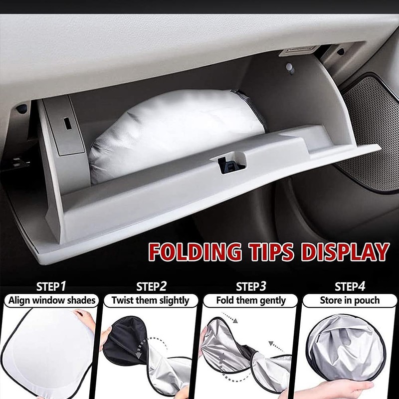 150x85cm Car Sunshade with Nano Black Tech - Silver-Coated Zero