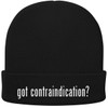 got Contraindication? - Soft Adult Beanie Cap, Black, One Size