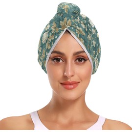 Toalla de microfibra para el cabello con botones absorbentes y ligeros para mujer, toallas de microfibra para el cabello, paquete de 2 unidades