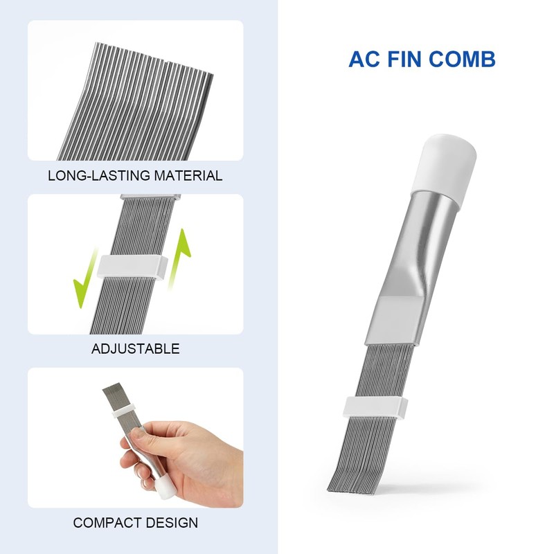 LANMU Air Conditioner Evaporator Coil Cleaning Brush AC Condenser Coil