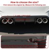 Vechkom 60mm/2.36" Inlet Dual Black Exhaust Tips Stainless Steel Car