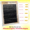 MIKIWI Lash Clusters 280pcs D Curly Individual Lashes, Wispy 3D