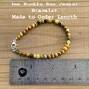 Kathy Bankston Handmade Bumble Bee Jasper Bracelet with Clasp, Small