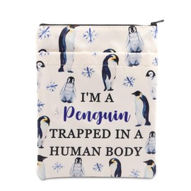PLITI Penguin Book Case for Penguin Lovers Gift I'm A Penguin Trapped in A Human Body Inspirational Book Case for Animal Lovers (Penguin Trapped Body BSU)