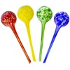 Maxam Wyndham House, 4 Piece Watering Globe Set, Colorful Hand-Blown