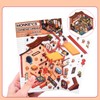 4 Sets DIY 3D Fun Mini House Sticker Scenes with