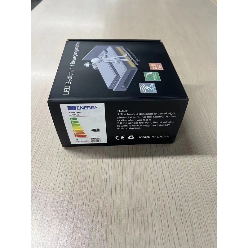 AveyLum LED Bed Light with Motion Sensor, Warm White Bed