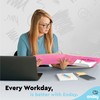 3 Inch 3 Ring Binder Pink, Slant D-Ring 3” Clear