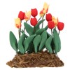 1:12 Miniature Dollhouse Flower Tulip Decoration Garden Room Decor Accessory