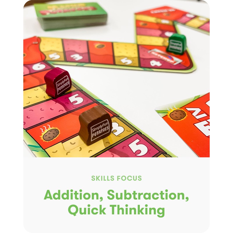 SimplyFun Math’d Potatoes Board Game, Math Game for Kids Ages