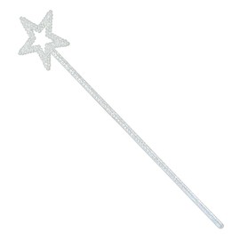 Bristol Novelty BA737 Star Wand White Glitter, Girls, One Size