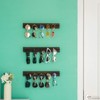 TANG SONG 3 PCS Rustic Wall Mounted Wood Sunglasses Storage