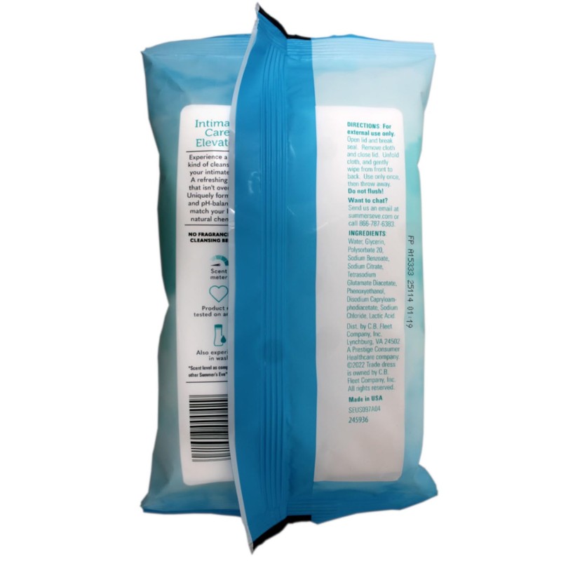 Summers Eve Cleansing Cloths 32 Count Soft Pk Frag-Free (Pack