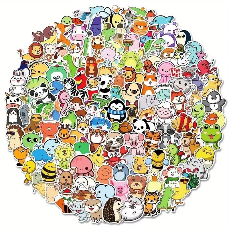 Unbranded 50 Random Cute Fun Cartoon Art Realistic Waterproof Animal
