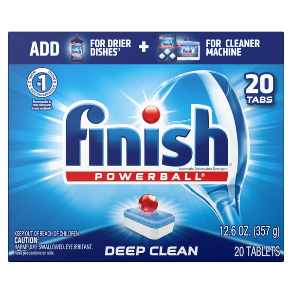 Finish All in 1 Powerball Fresh, 20ct, Dishwasher Detergent Tablets