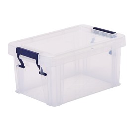 BANKERS BOX Storage Box 1L (6 Pack) - BPA-Free, Stackable Plastic Organizer with Clip-Lock Lid, Impact-Resistant & Fully Recyclable for Home & Office Supplies