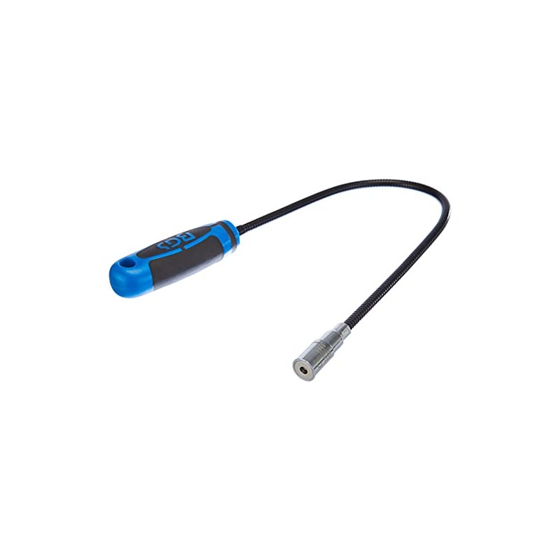 BGS 3187 Magnetic Pick-up Tool with LED, Silver/Black/Blue, 600 mm