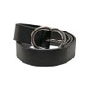 Urban Classics Small Ring Buckle Belt, Black/Silver, S