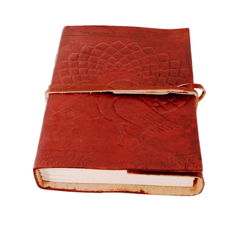 Purpledip Leather Journal 'Rain Dance': Handmade Travel Diary Vintage Notebook