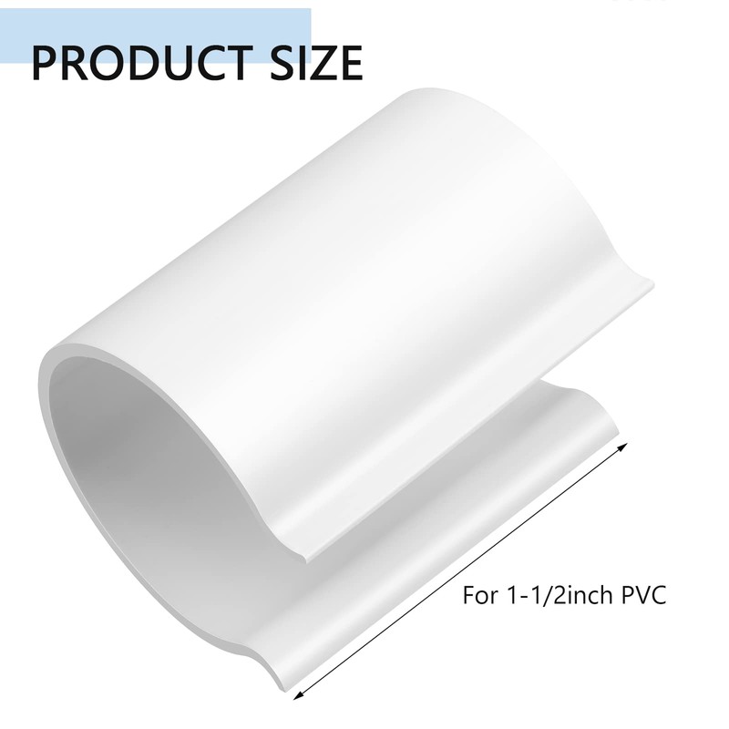 Jetec 16 Pcs White Pool Cover Clips PVC Clamp for